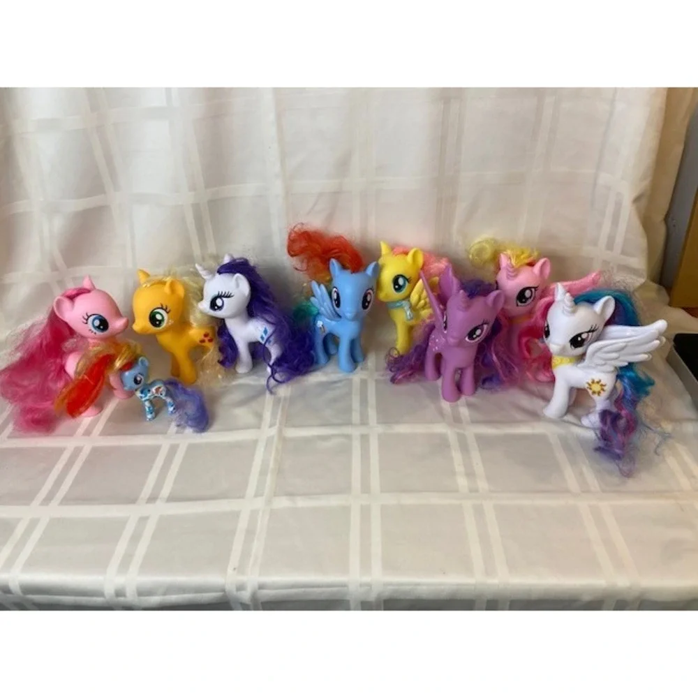 My Little Pony 2016 G4 Brushable Lot of 9 Hasbro Rainbow Dash Twilight Sparkle